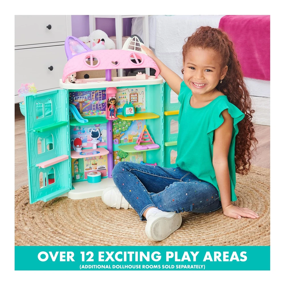Gabby's Dollhouse - Gabby's Purrfect Casa de Muñecas con 15 Piezas - Incluyendo Figuras de Juguete - Muebles - Accesorios y Sonidos