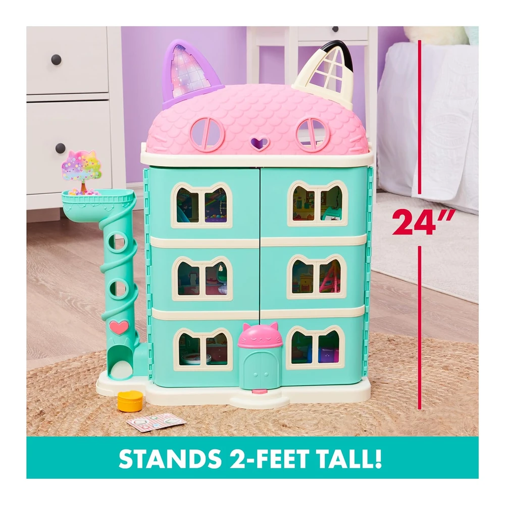 Gabby's Dollhouse - Gabby's Purrfect Casa de Muñecas con 15 Piezas - Incluyendo Figuras de Juguete - Muebles - Accesorios y Sonidos