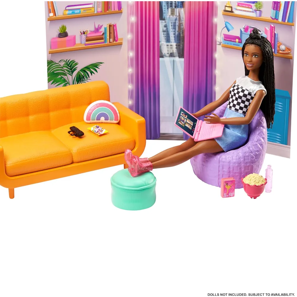 BARBIE SET HABITACIÓN RESIDENCIA CON MUEBLES Y ACCESORIOS