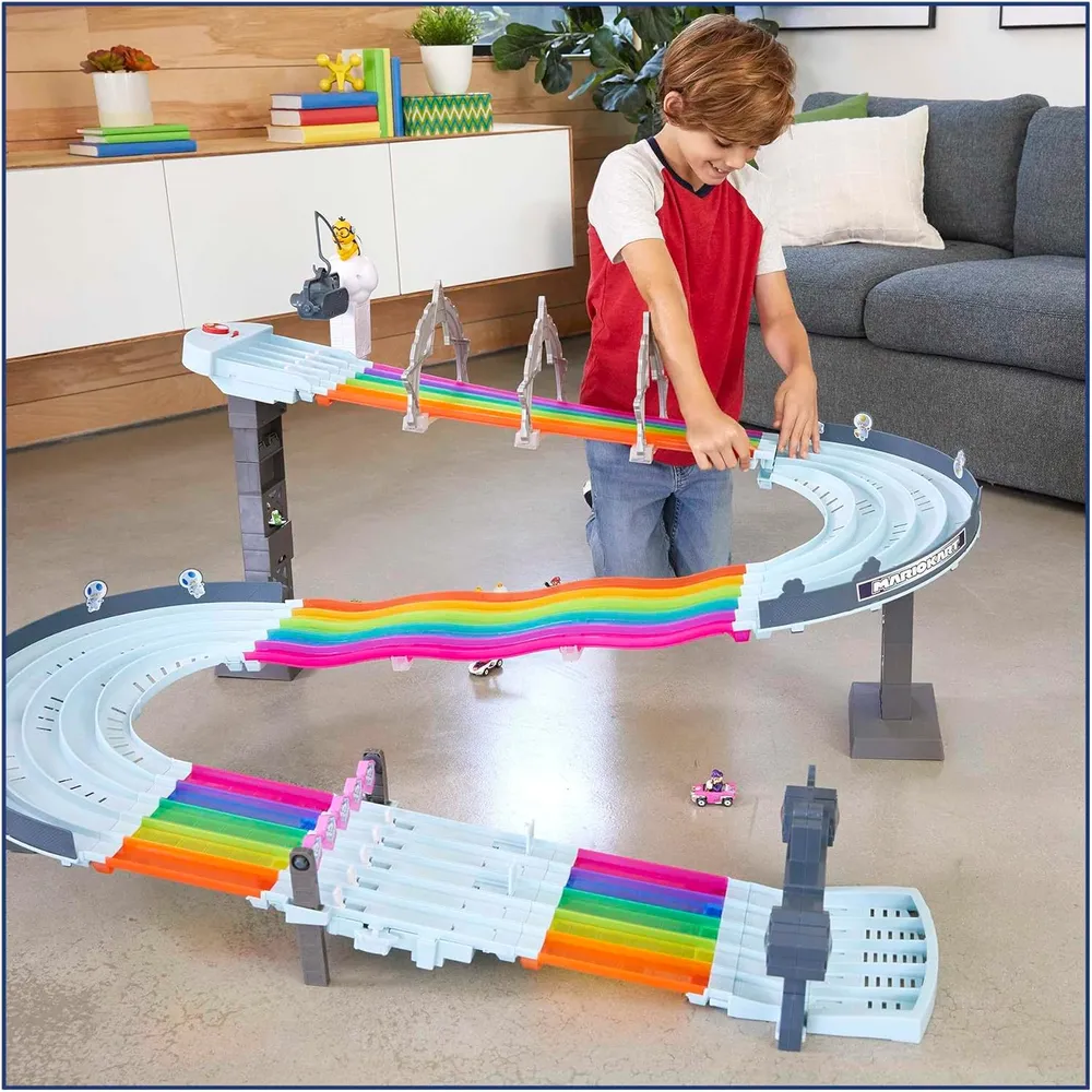 HOT WHEELS PISTA DE CARRERAS RAINBOW ROAD MARIO KART