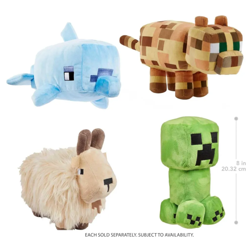 Minecraft peluche coleccionable para niños y fanáticos, cabra minecraft 8"