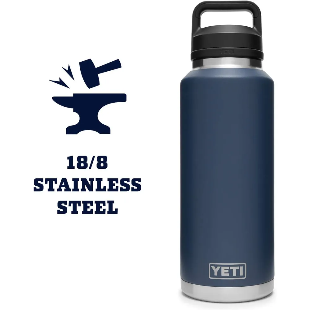 YETI Botella Rambler con Tapa de Chupón de 46 oz | Azul Marino