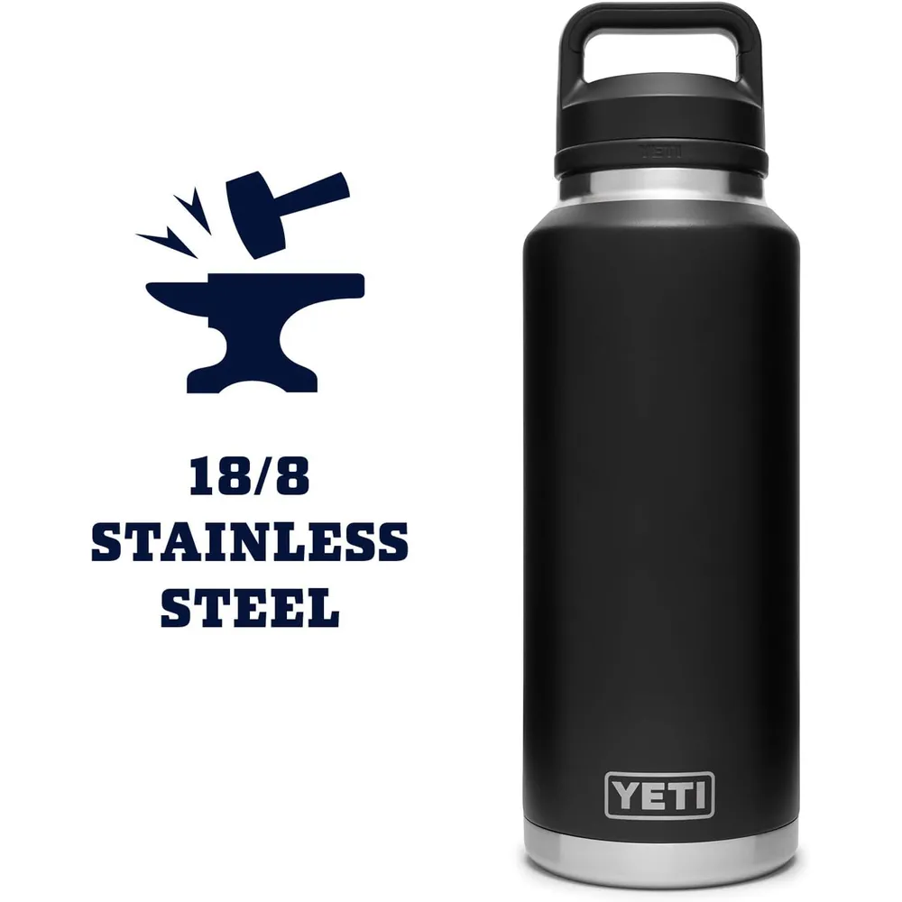 YETI Botella Rambler con Tapa de Chupón de 46 oz | Negro