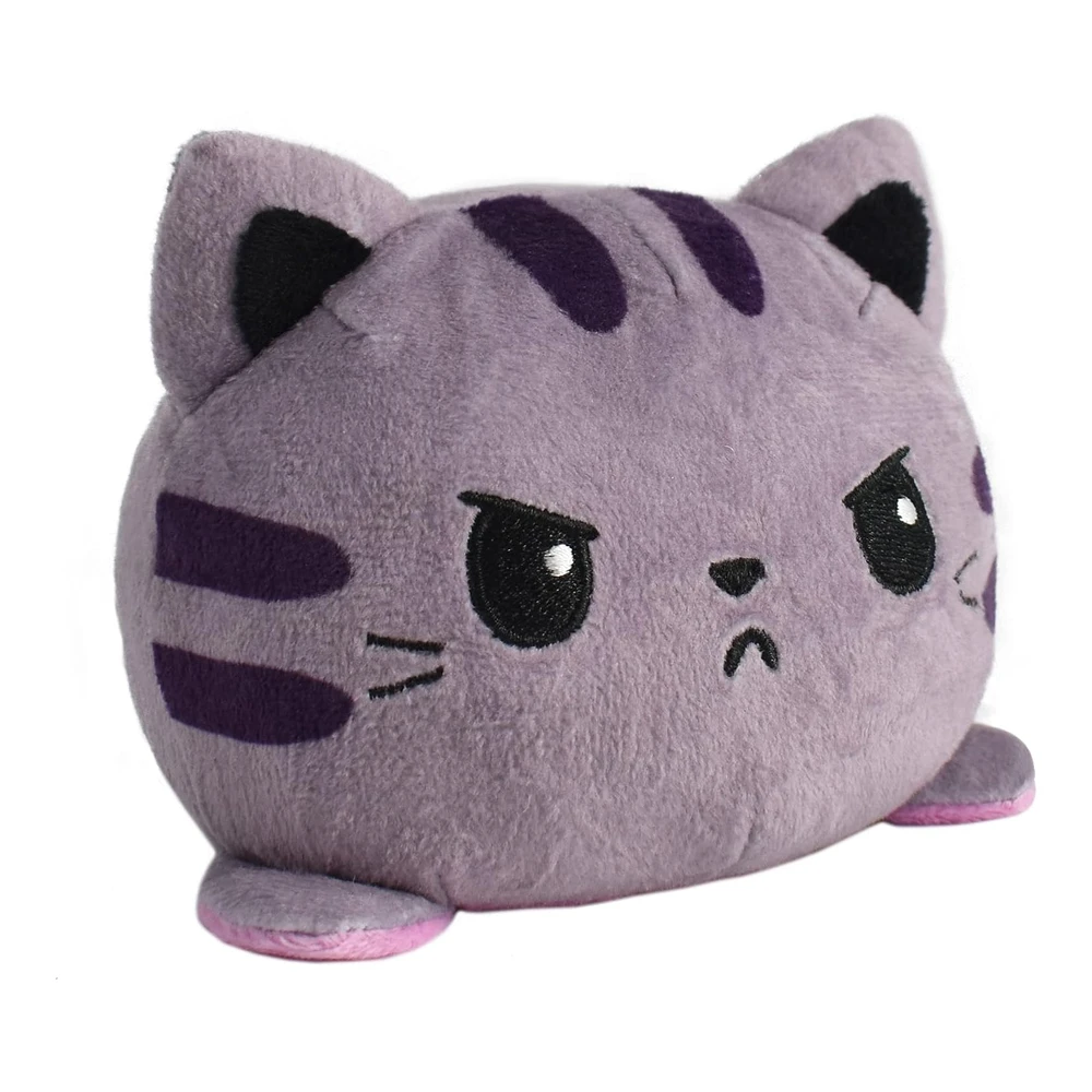 Teeturtle - Peluche Reversible Original de Gaticornio - Diseño Patentado - Tabby y Arcoíris - Muestra Tu Estado de Ánimo