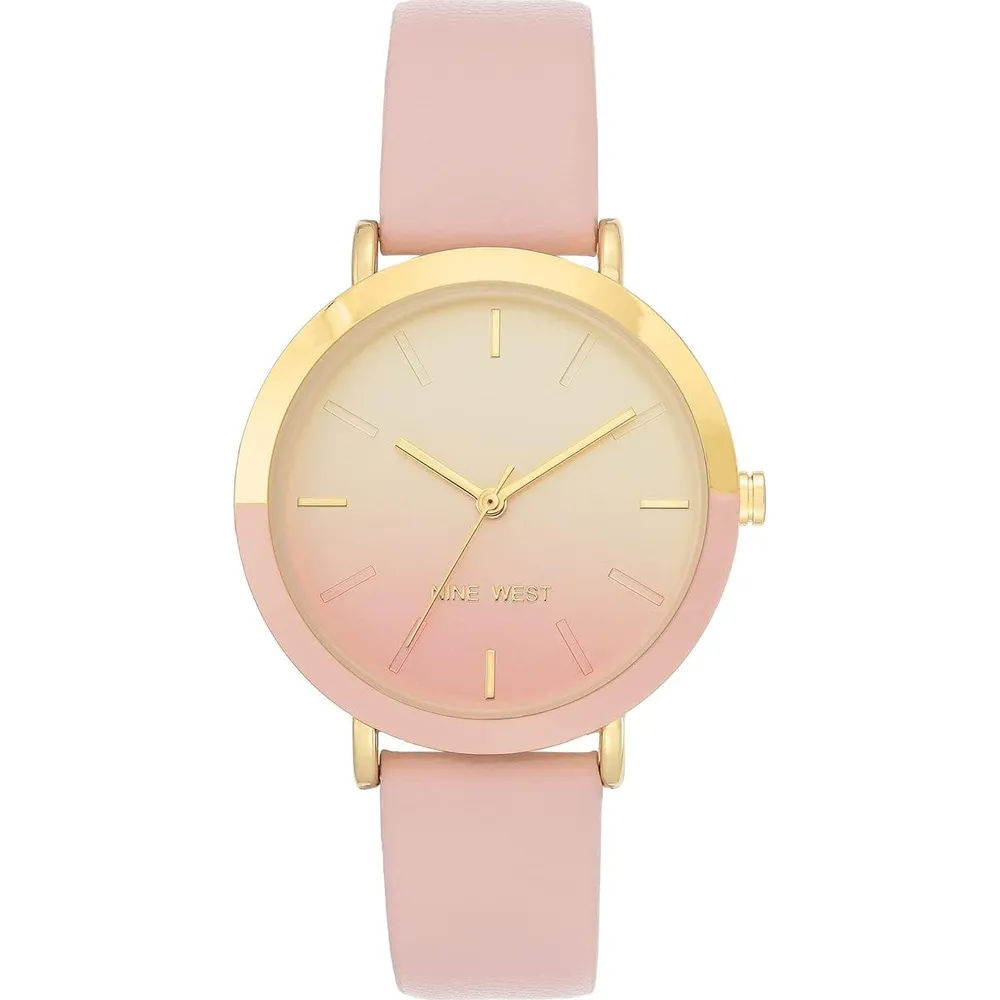 Nine West NW/2346GPGN reloj para dama con correa clásica | 36 mm - Rosa/Dorado