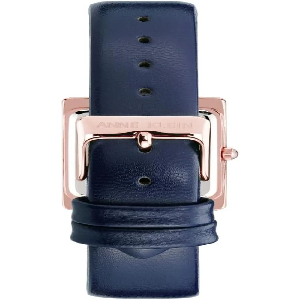 Anne Klein AK/2707TTTN reloj para dama | 28 mm - Azul marino/Oro rosa