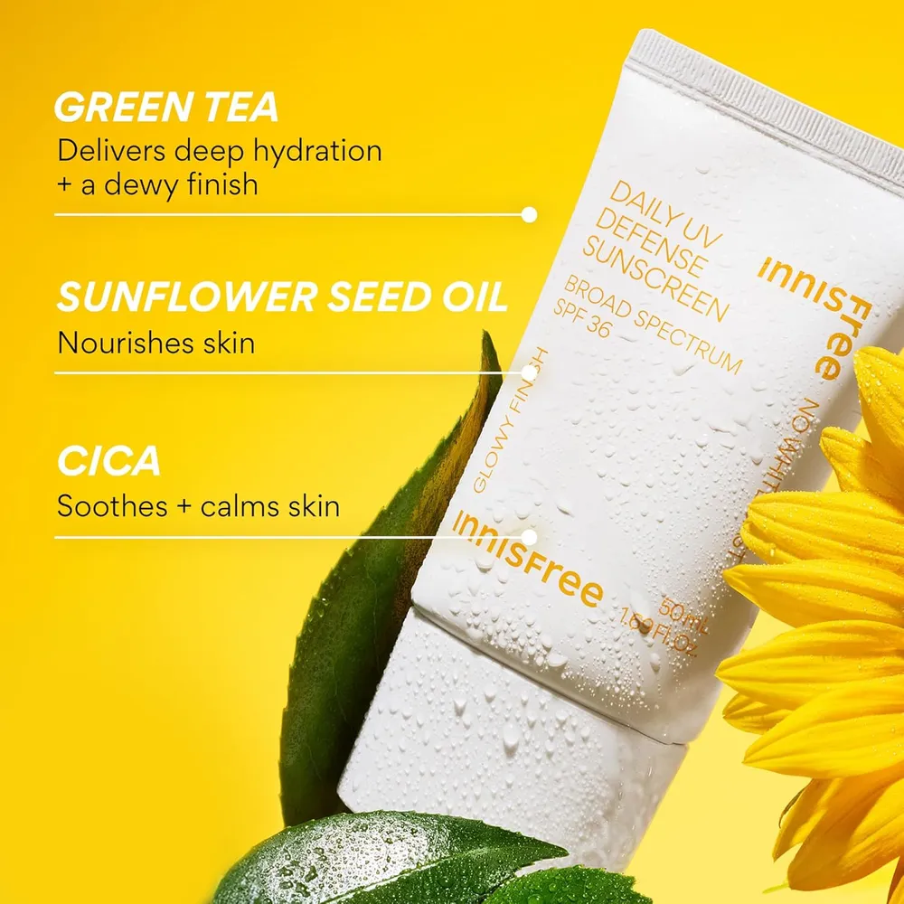 Protector solar facial Daily UV Defense Innisfree | 1.7 oz / 50 ml