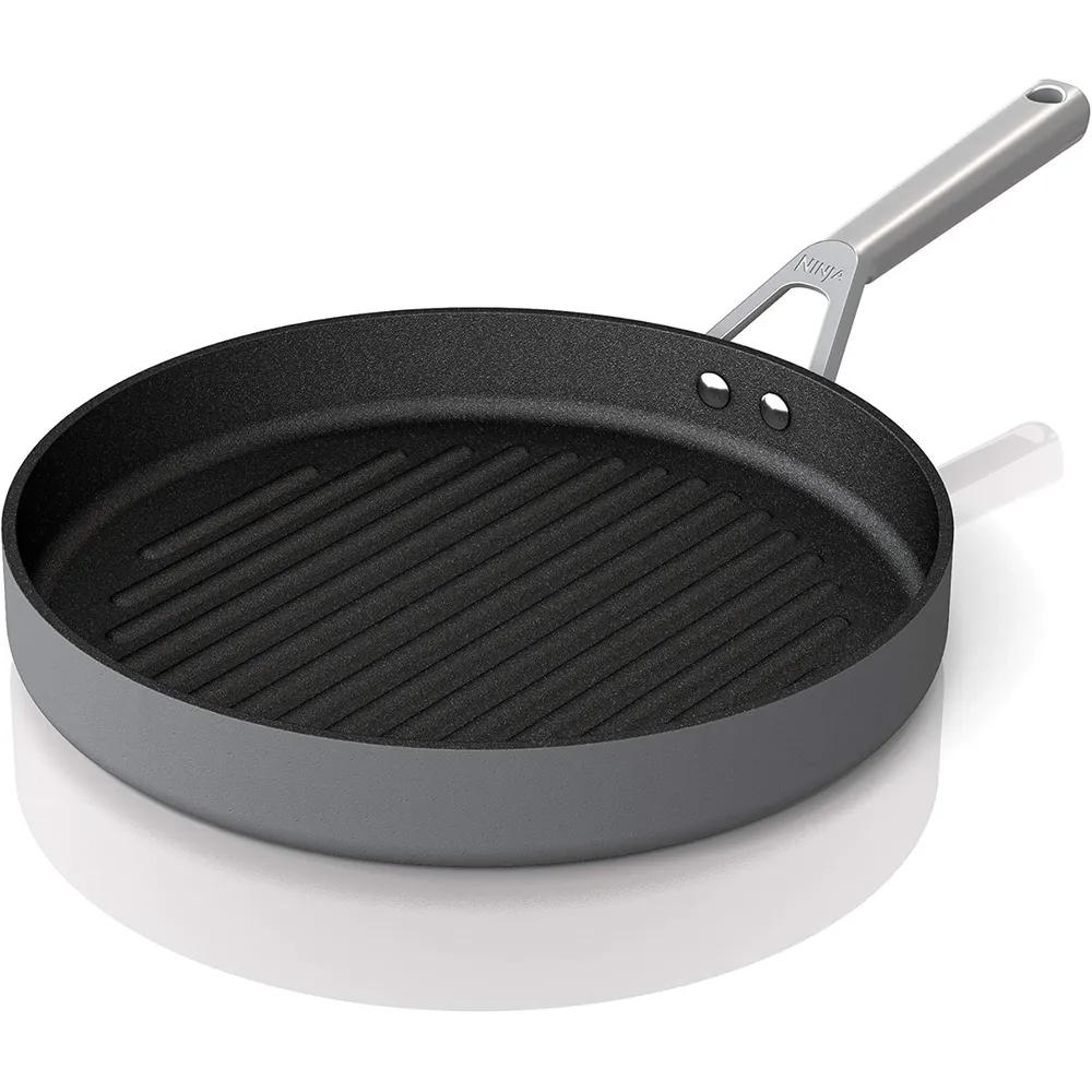 Ninja parrilla redonda C30530 Foodi Neverstick Premium, antiadherente | Gris