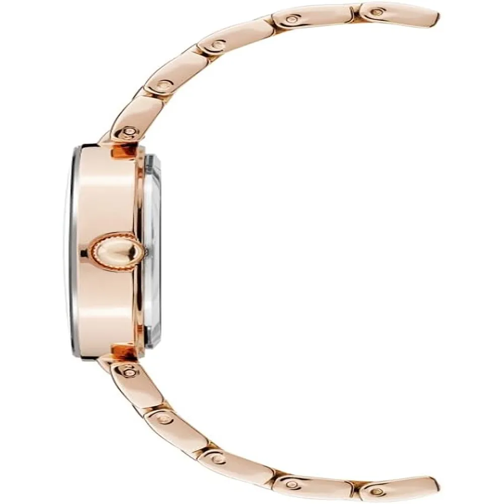 Anne Klein AK/1362GNRG reloj para dama con diamante genuino | 32 mm - Oro rosa/Borgoña