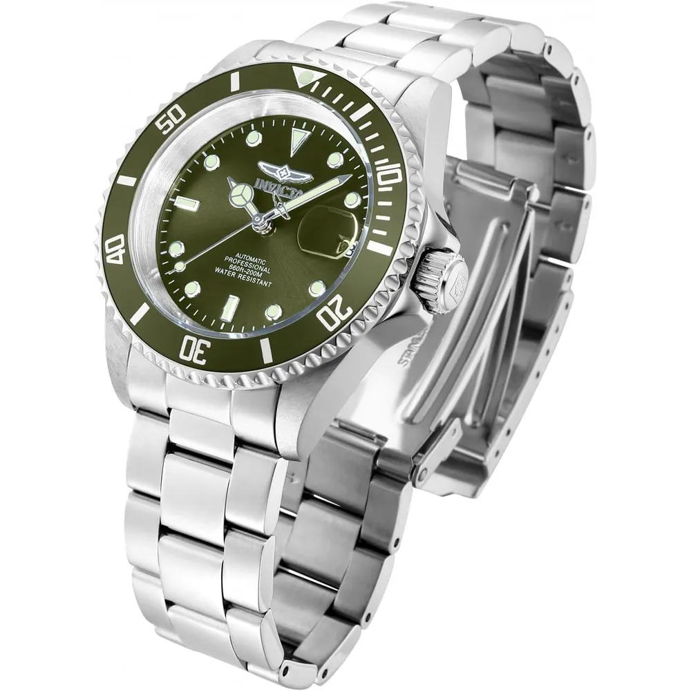 Invicta 35690 reloj automático para hombre Pro Diver | 40 mm - Plata/Oliva