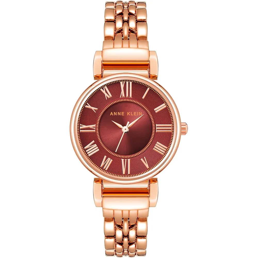 Anne Klein AK/2159SVSV reloj para mujer | 30 mm - Burgundy/Rose Gold