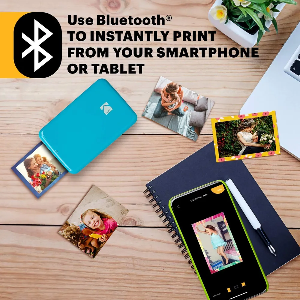 Kodak Step impresora fotográfica portátil Zink Bluetooth | Celeste