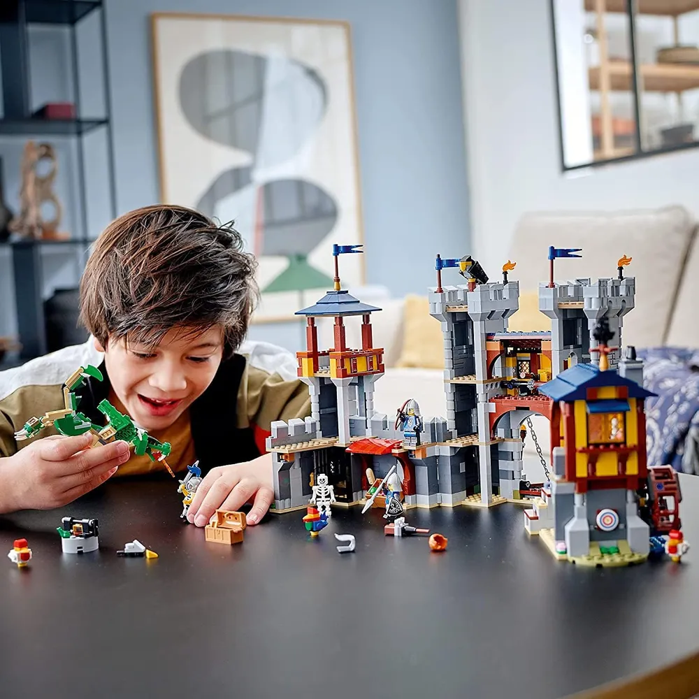 Lego Creator 3 en 1 castillo medieval transformable con dragón y minifiguras