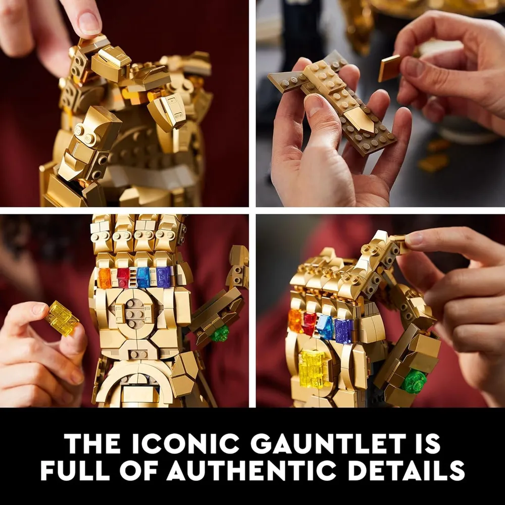 Lego Marvel Guantelete del Infinito set coleccionable con gemas de Thanos