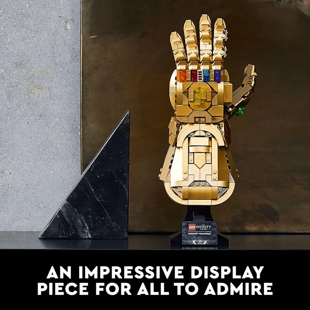 Lego Marvel Guantelete del Infinito set coleccionable con gemas de Thanos