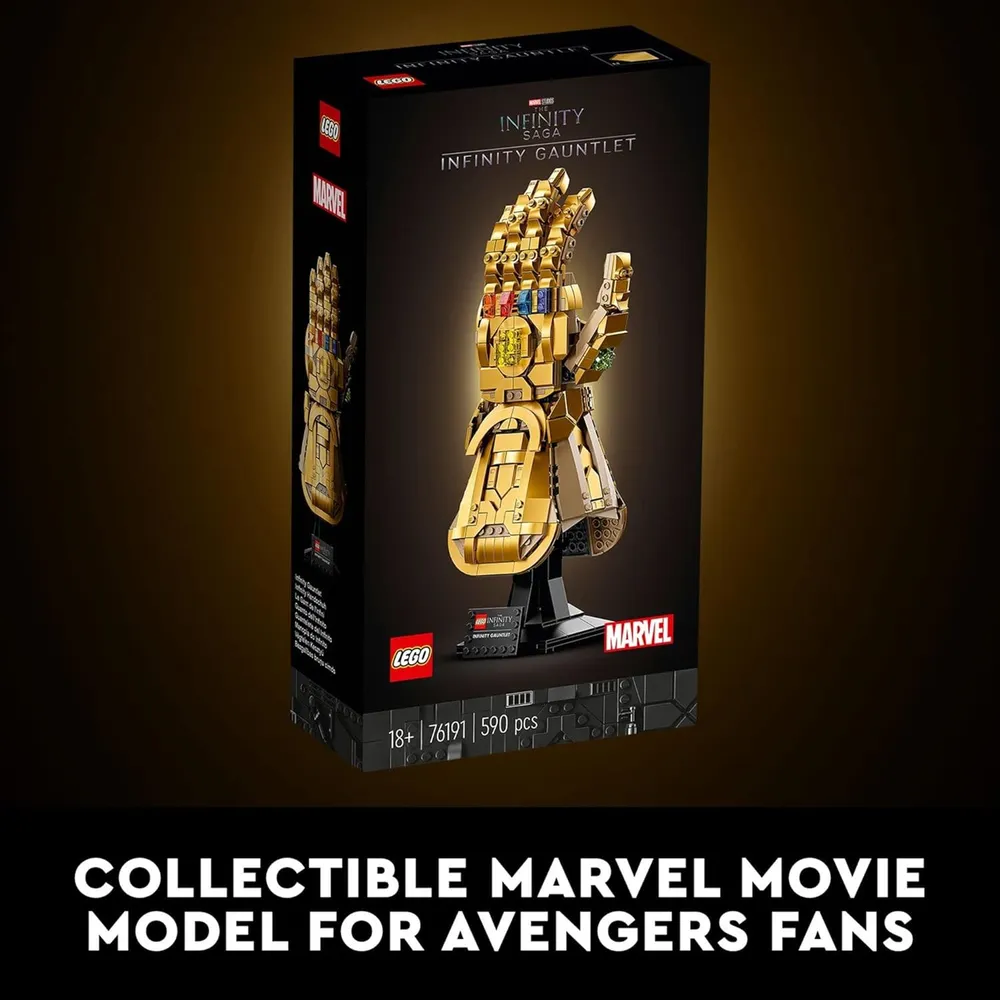 Lego Marvel Guantelete del Infinito set coleccionable con gemas de Thanos