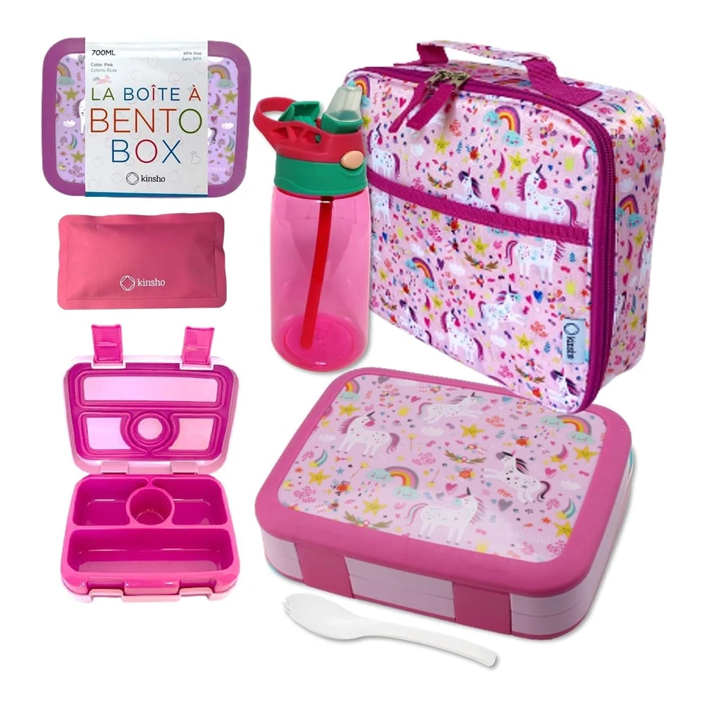 b08yxx63xm_m.webp Juego de Lonchera Bento - Bolso de Aislamiento - Botella de Agua y Bolsa de Hielo
