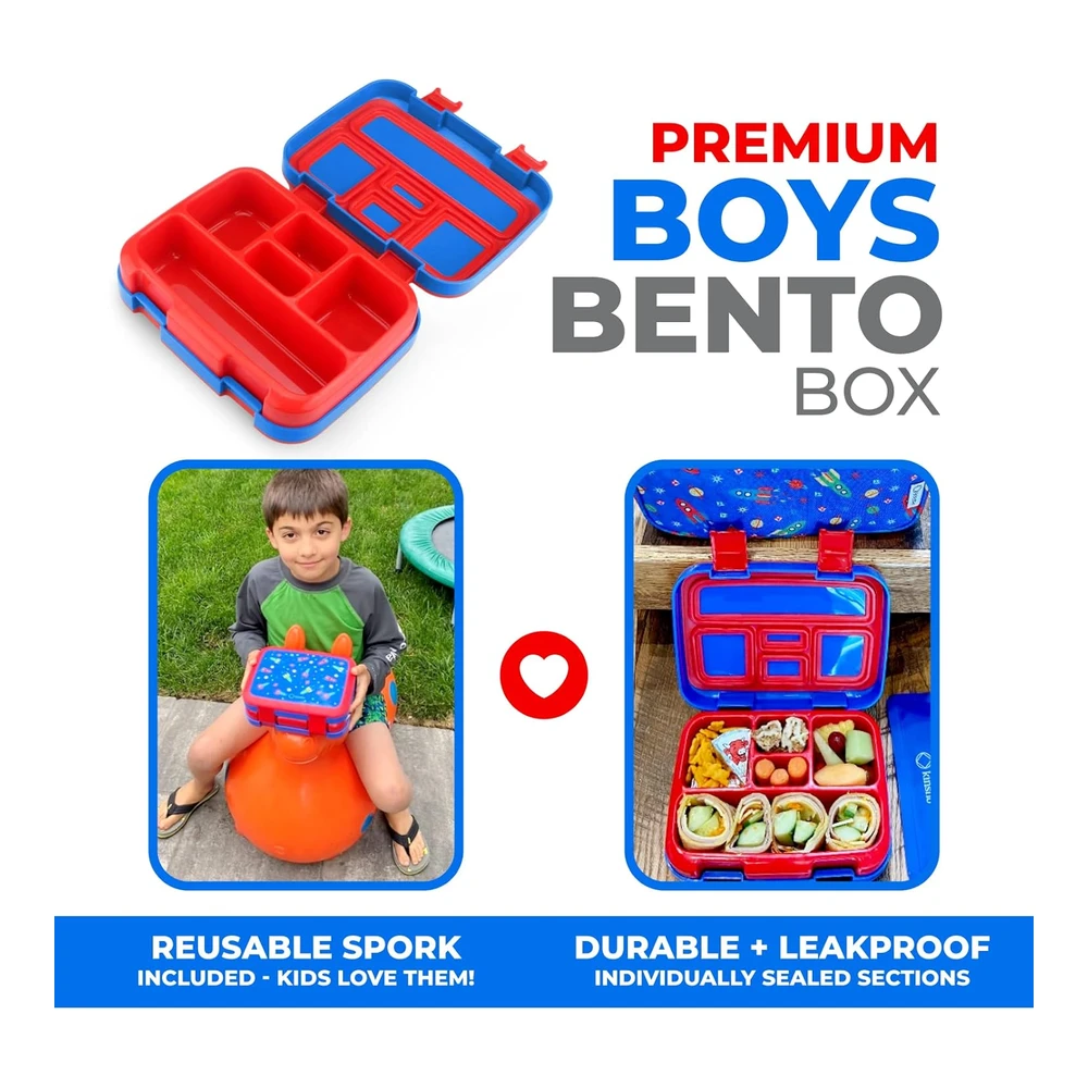 Lonchera Bento Infantil - 5 Secciones para Control de Porciones