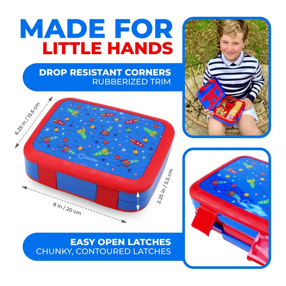 Lonchera Bento Infantil - 5 Secciones para Control de Porciones