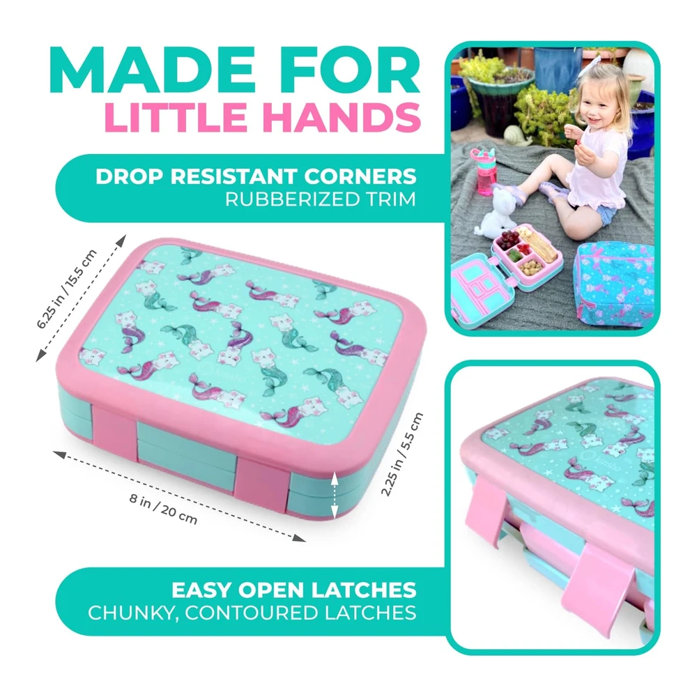 Lonchera Bento Infantil - 5 Secciones para Control de Porciones