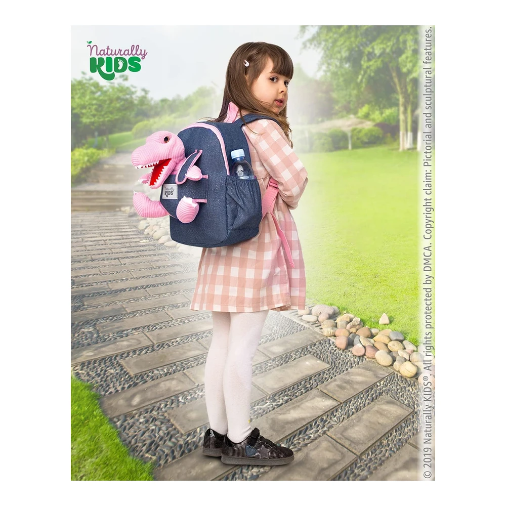 b08zgjmrpq_3.webp MOCHILA NATURALLY KIDS T-REX | ROSA