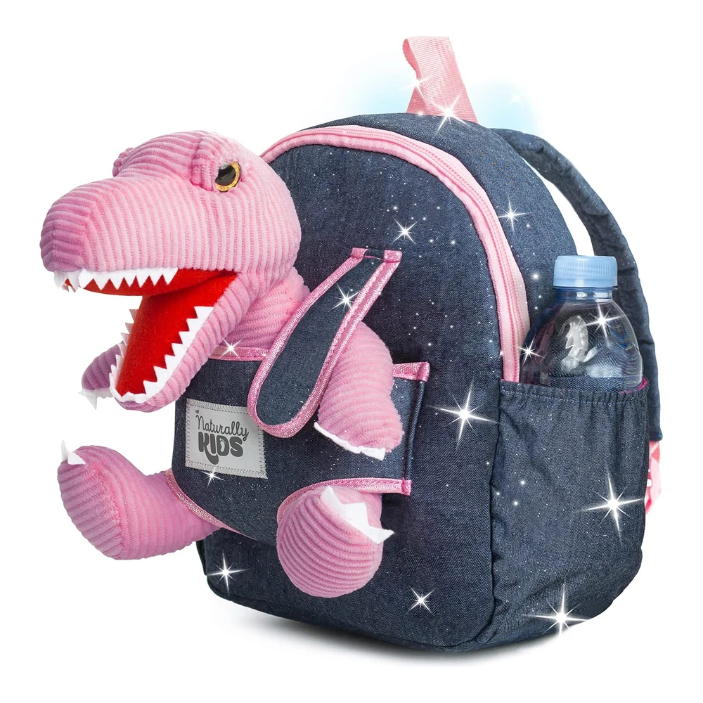 b08zgjmrpq_m.webp MOCHILA NATURALLY KIDS T-REX | ROSA