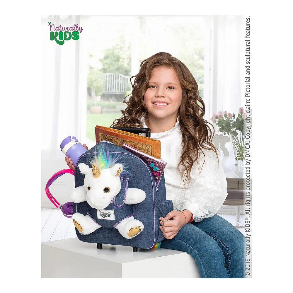 MOCHILA CON RUEDAS NATURALLY KIDS UNICORNIO