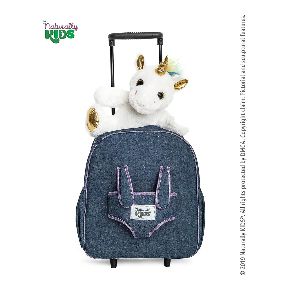 MOCHILA CON RUEDAS NATURALLY KIDS UNICORNIO