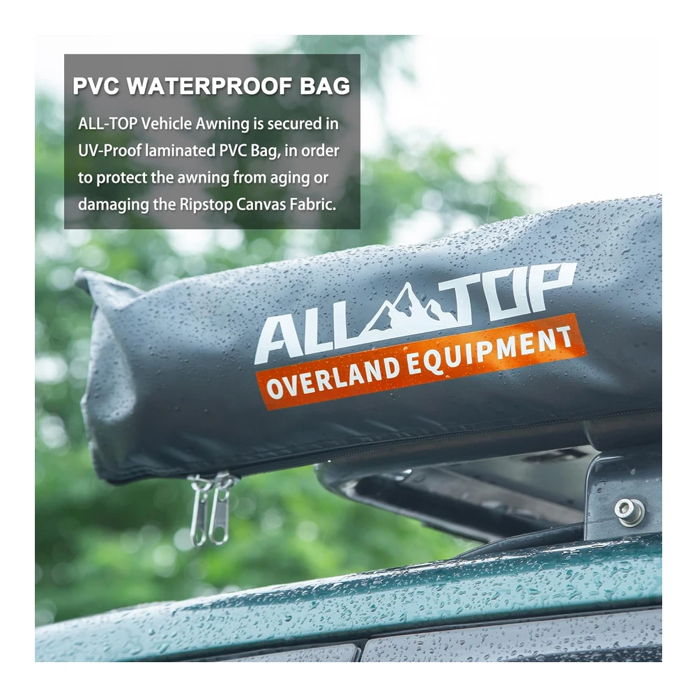 b08zspct32_3.webp All-Top - Toldo para Vehículo 6.6 X 8.2 Pies Extraíble - Retráctil - 4x4 - Resistente a La Intemperie - Protección Uv50+ - Toldo Lateral para Jeep / Suv / Camioneta / Van