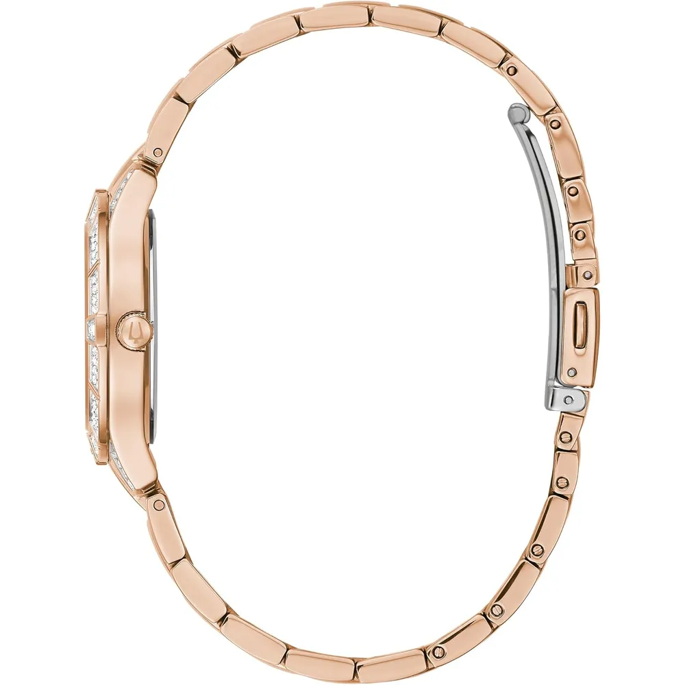b08zw2jvwp_1_webp.webp Bulova reloj Crystal Phantom mujer cuarzo 3 agujas segundero pequeño nácar | Oro Rosa