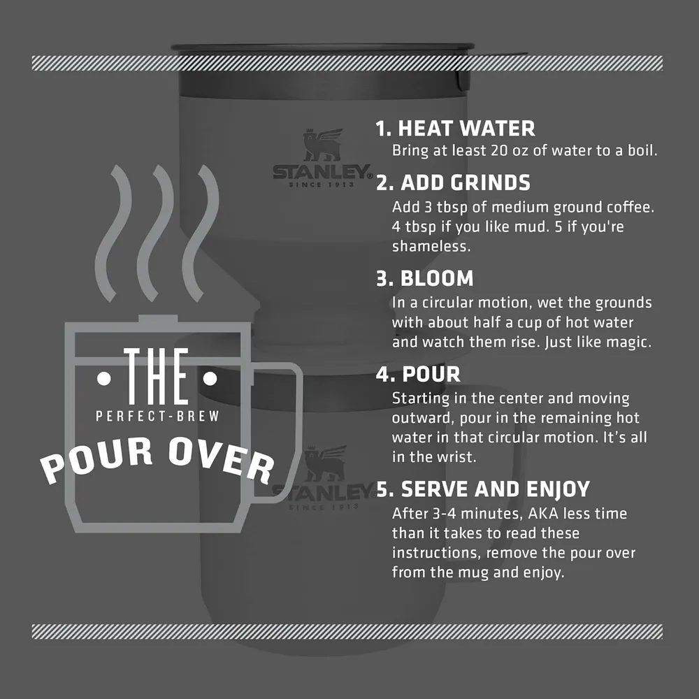 Stanley Classic Pour Over Gift Set de Café 20 oz / 12 oz | Polar