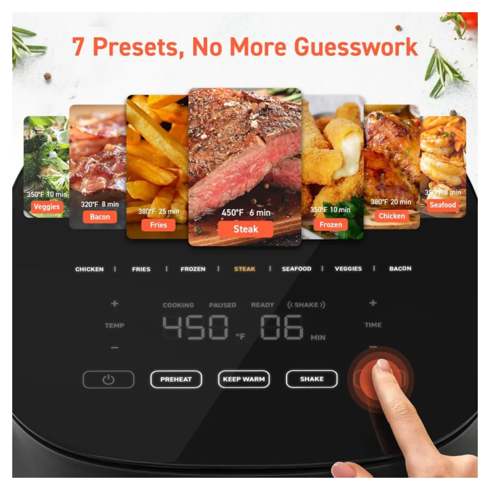 FREIDORA DE AIRE PRO LE COSORI 4.7 LITROS, 9 FUNCIONES PERSONALIZABLES