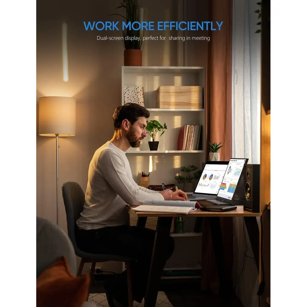MONITOR PORTÁTIL 15.6" FHD 1080P S1 TABLE ARZOPA – HDR, EYE-CARE, USB-C & HDMI | BLACK