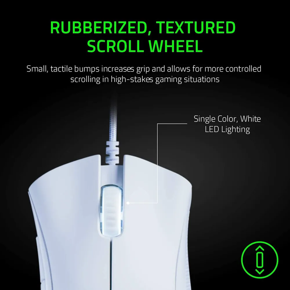 MOUSE ALÁMBRICO DEATHADDER ESSENTIAL RAZER | MERCURY BLANCO