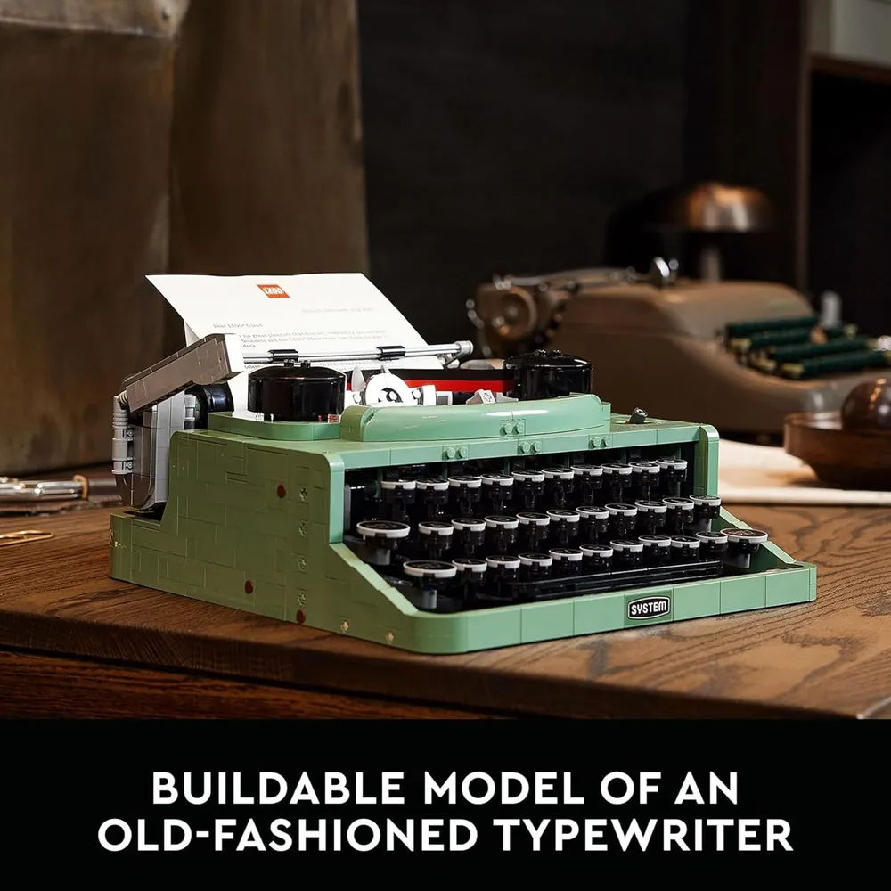 Lego Ideas máquina de escribir modelo retro decorativo para adultos