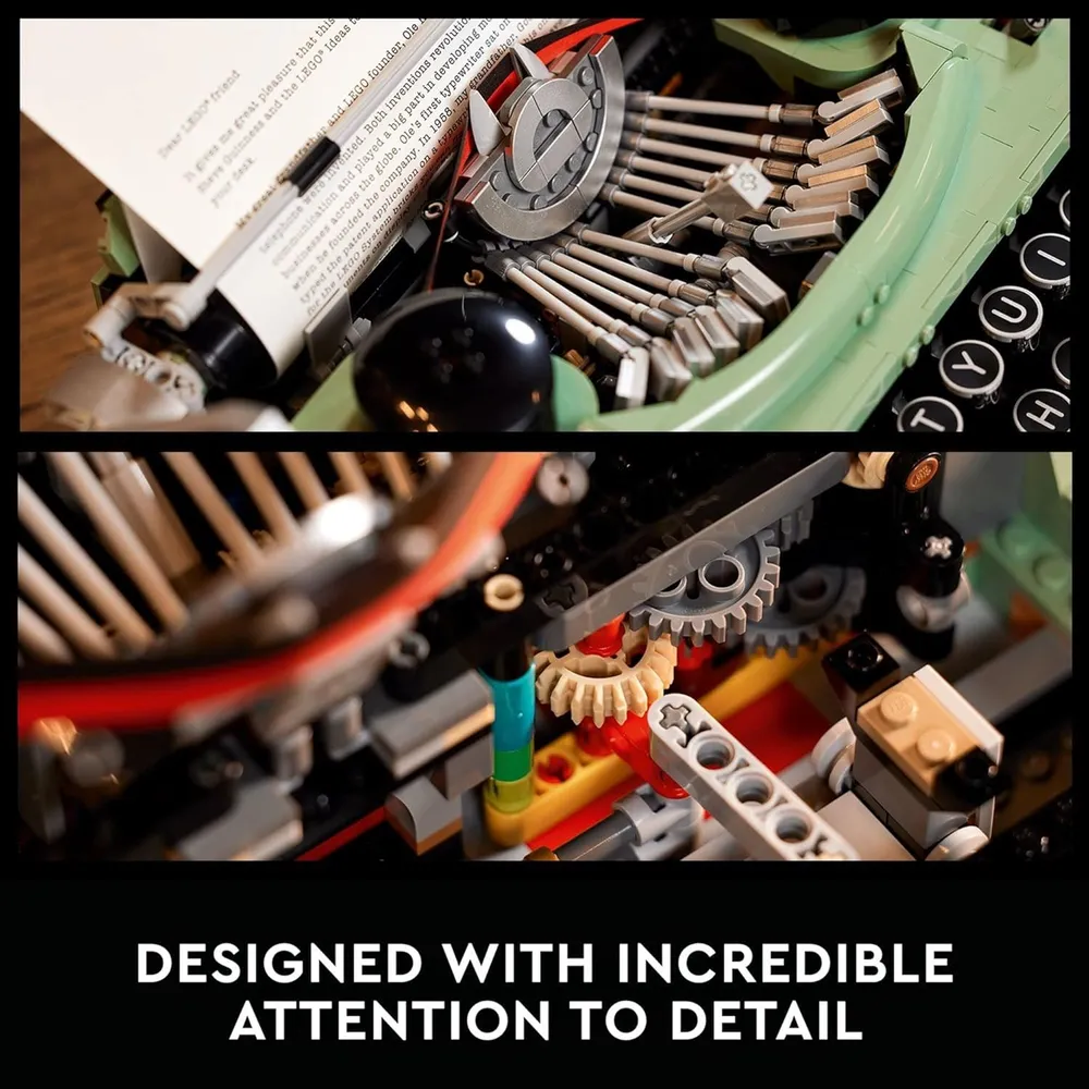 Lego Ideas máquina de escribir modelo retro decorativo para adultos