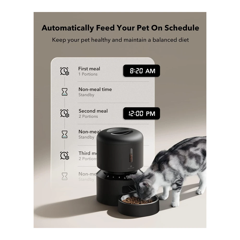 b0953sdcrg_1.webp Petlibro Dispensador Automático de Comida Comedero Conservación de La Frescura Cronometrados 6 Comidas Por Día - 3l | Negro