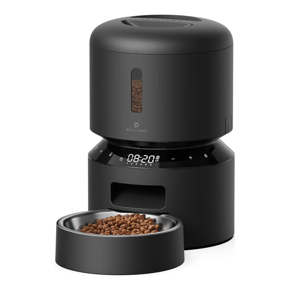 Petlibro Dispensador Automático de Comida Comedero Conservación de La Frescura Cronometrados 6 Comidas Por Día - 3l | Negro