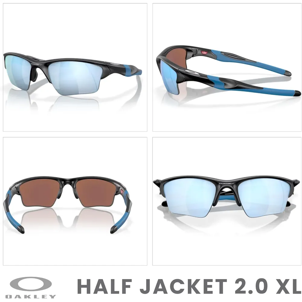 Oakley Half Jacket 2.0 XL OO9154 Gafas de sol para hombre | Matte Black / Prizm Deep Water I