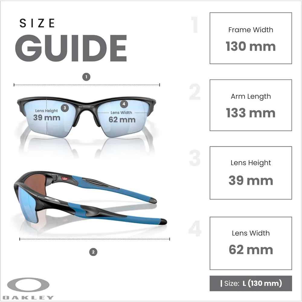 Oakley Half Jacket 2.0 XL OO9154 Gafas de sol para hombre | Matte Black / Prizm Deep Water I