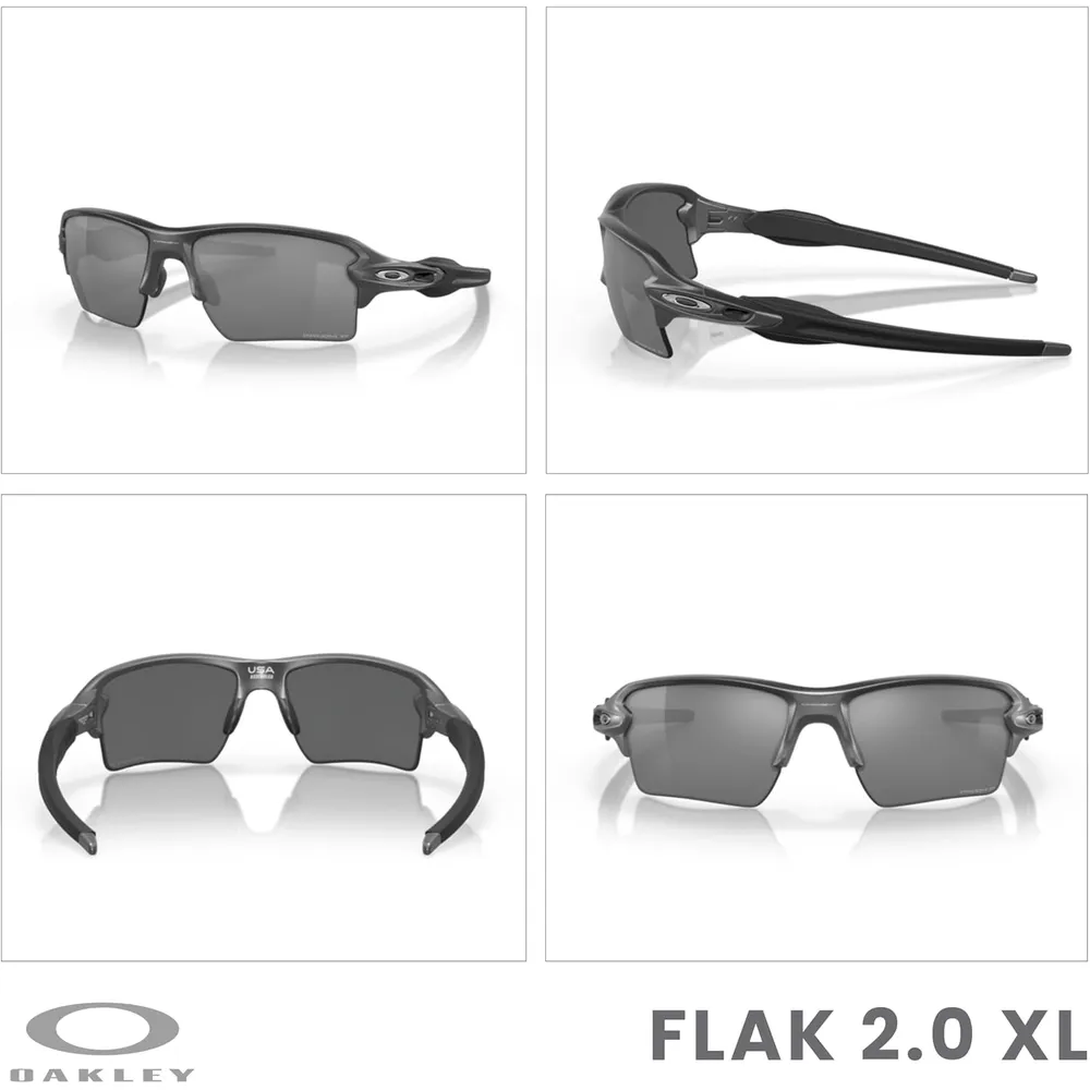 Oakley Flak 2.0 XL OO9188 Gafas de sol para hombre | Steel / Prizm Black I