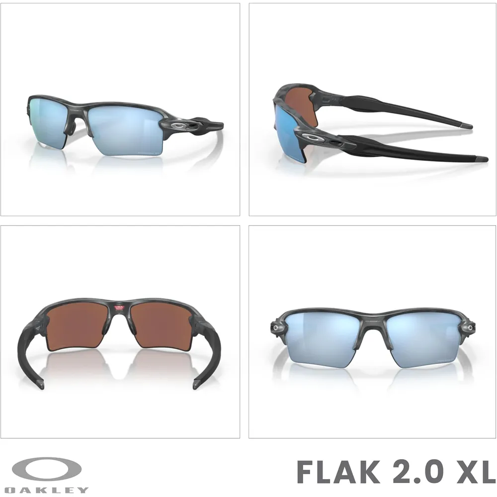 Oakley Flak 2.0 XL OO9188 Gafas de sol para hombre | Matte Black Camo / Prizm Deep Water I