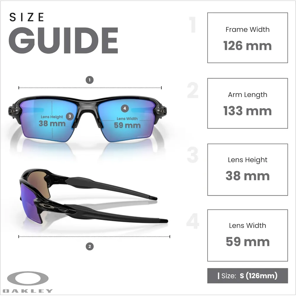 Oakley Flak 2.0 XL OO9188 Gafas de sol para hombre | Polished Black / Prizm Sapphire