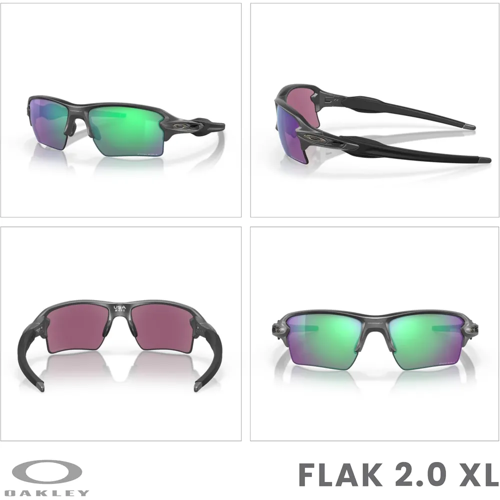 Oakley Flak 2.0 XL OO9188 Gafas de sol para hombre | Steel / Prizm Road Jade I