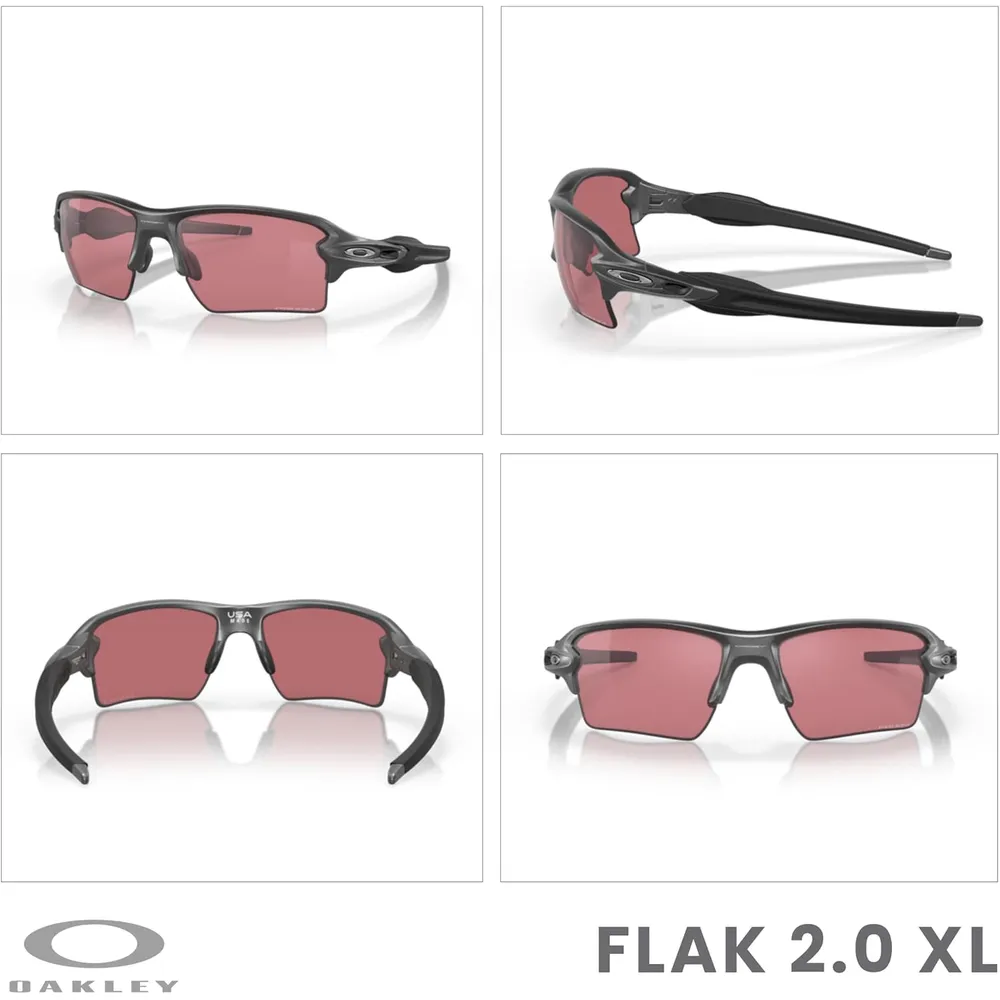 Oakley Flak 2.0 XL OO9188 Gafas de sol para hombre | Steel / Prizm Dark Golf
