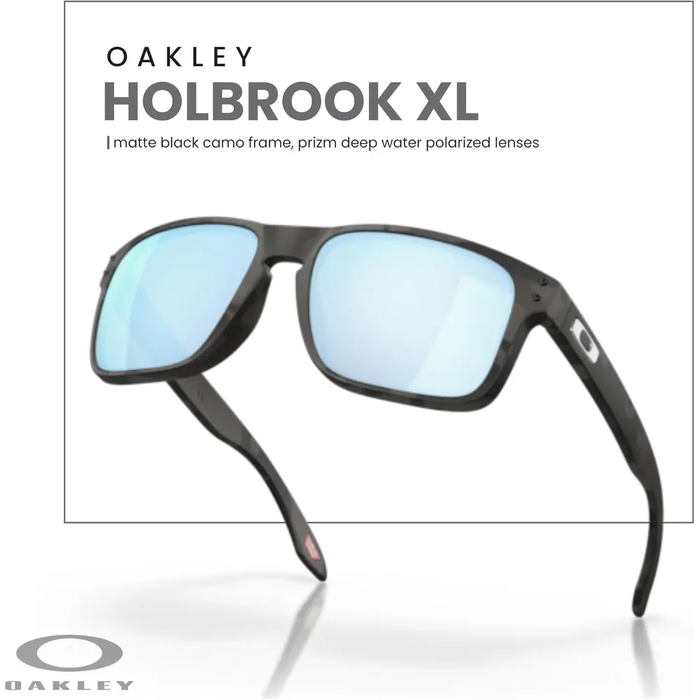 Oakley Holbrook OO9102 Gafas de sol para hombre | Matte Black Camo / Prizm Deep Water