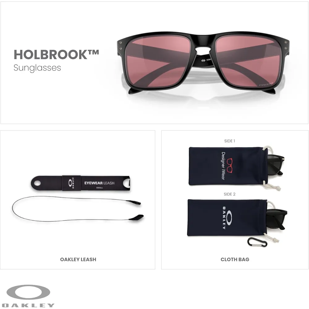 Oakley Holbrook OO9102 Gafas de sol para hombre | Matte Black / Prizm Dark Golf
