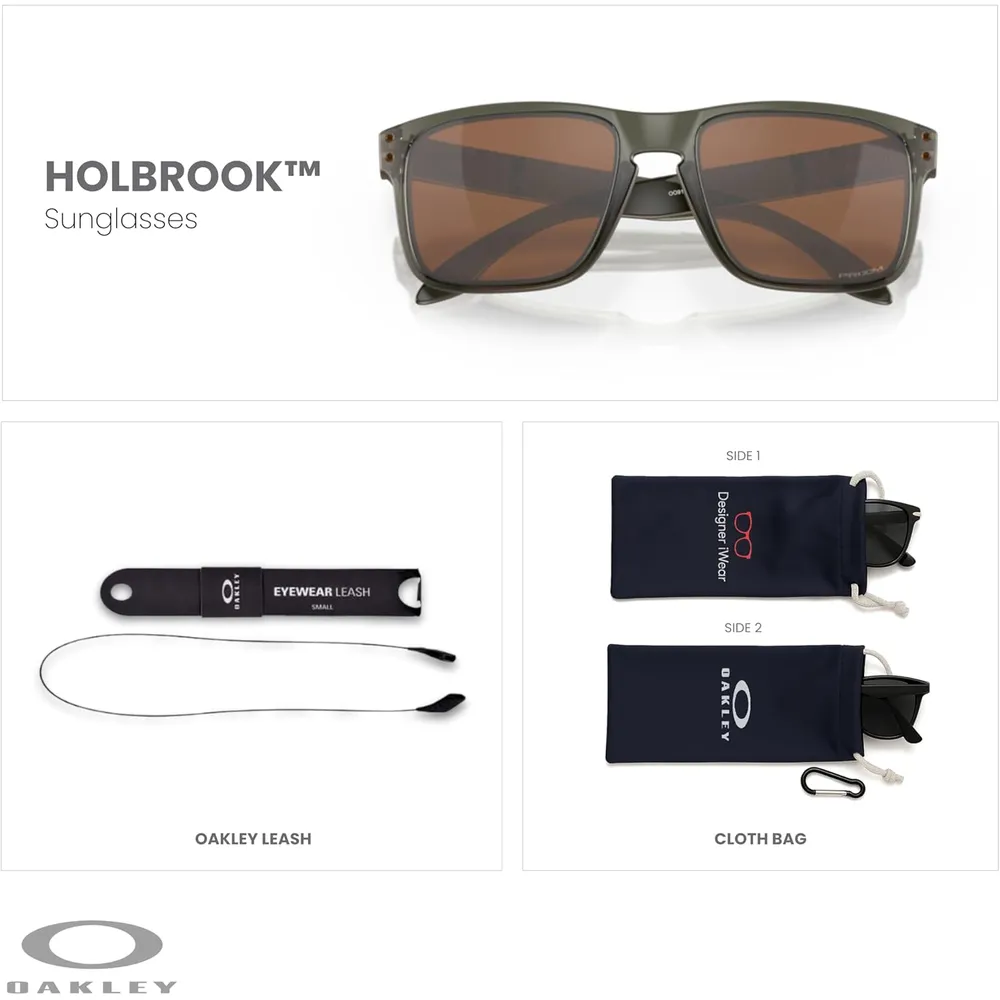 Oakley Holbrook OO9102 Gafas de sol para hombre | Matte Olive Ink / Prizm Tungsten I