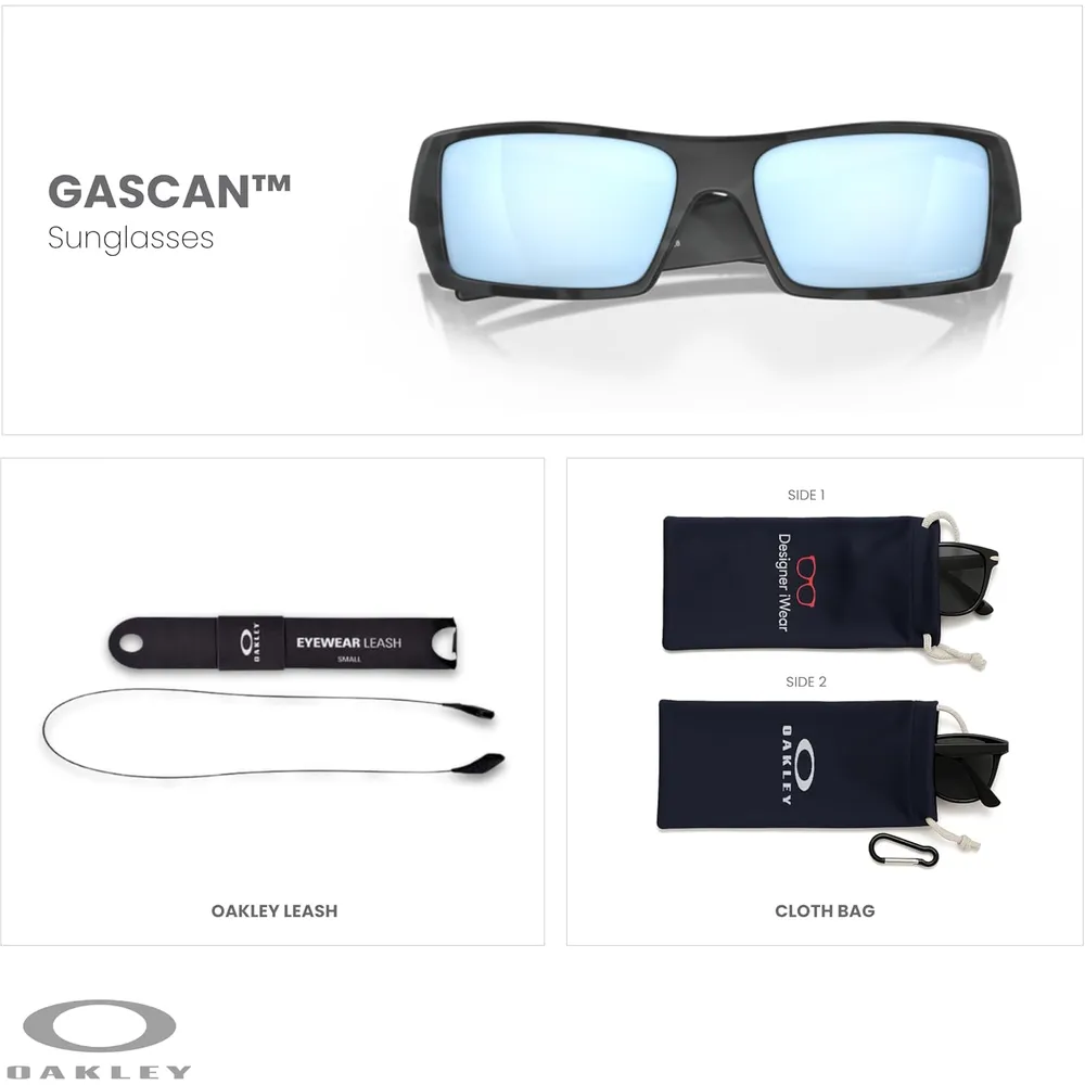 Oakley Gascan OO9014 Gafas de sol para hombre | Matte Black Camo / Prizm Deep Water I
