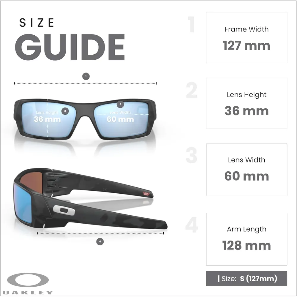 Oakley Gascan OO9014 Gafas de sol para hombre | Matte Black Camo / Prizm Deep Water I